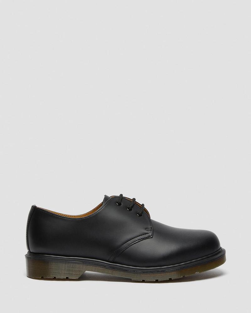 Black Men's Dr Martens 1461 Plain Welt Smooth Leather Oxfords Shoes | CA 601PJJ